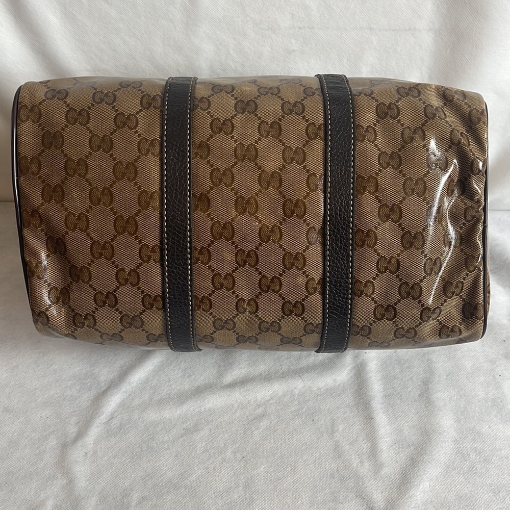 Gucci Brown Gg Crystal Boston Bag - Picture 8 of 14